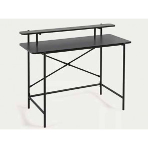 ESCRITORIO GALATIA MELAMINA NEGRA PATAS METALICAS CC6023M01-1/1