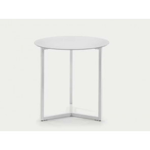 MESA AUXILIAR RAEM CRISTAL TEMPLADO Y ACERO Ø 50 cm C352C05-1/1 KAVENHOME