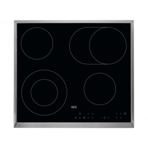 PLACA VITROCERAMICA AEG HK634060XB 60CM 4 ZONAS DE COCCION MARCO INOX