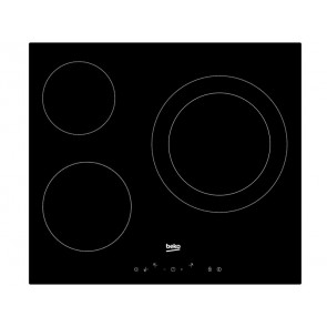 PLACA DE VITROCERAMICA BEKO HIC63402T 60CM 3 ZONAS DE COCCION