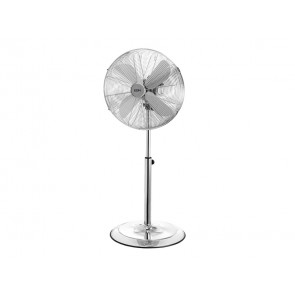 VENTILADOR PIE CON BASE CIRCULAR CROMADO 60W Ø ASPAS 40 cm