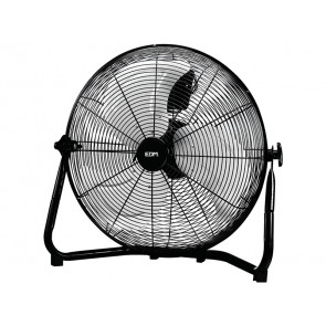 VENTILADOR INDUSTRIAL DE SUELO NEGRO 120W Ø ASPAS 50CM 33936 EDM