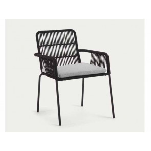 SILLA APILABLE SAMANTA CUERDA NEGRA Y ACERO CC0717S01-1/1 KAVEHOME