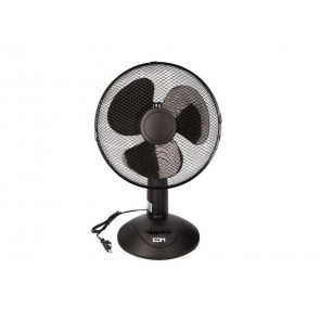 VENTILADOR DE SOBREMESA NEGRO 45W Ø ASPAS 23CM 33949 EDM