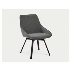 SILLA GIRATORIA JENNA GRIS Y ACERO FSC 100% CC1154PK15-1/1 KAVEHOME