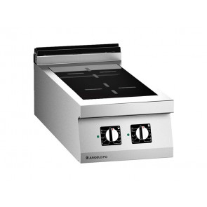 COCINA INDUSTRIAL VITROCERAMICA DE INDUCCION 2 ZONAS DE COCCION ANGELO PO 0N0VT1I