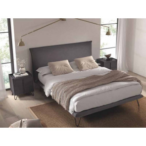 BANCADA TAPIZADA HAEVEN 180 X 200 CM COLOR PRINCE CAMEL PATA V12 ANTRACITA KOALA BEDS