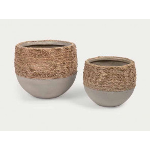 SET TAMIM 2 MACETEROS DE CEMENTO IT0002FN46-1/1 KAVEHOME