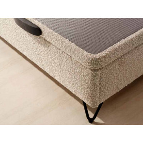 CANAPE SECRET CONT 180 x 200 TWIN, PATA V12 ANTRACITA, COLOR PRINCE LIGHT GREY, TAPA CONTORNO PRICE LIGHT GREY KOALA 