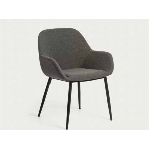 SILLA KONNA GRIS OSCURO  Y ACERO CC0934PK15A-1/1 KAVEHOME