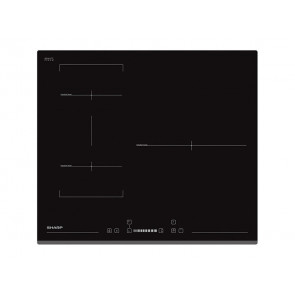 PLACA DE INDUCCION SHARP KH-6I34BS00-EU 60CM 3 ZONAS DE COCCION MARCO BISELADO FRONTAL