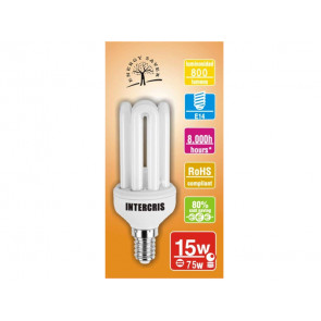 BOMBILLA BAJO CONSUMO 15W 8000H (010) INTERCRIS
