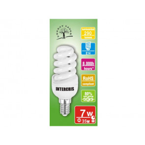BOMBILLA BAJO CONSUMO 7W 8000H (020) INTERCRIS