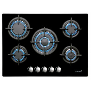 PLACA CRISTAL-GAS CATA L 7005 CI BK 08046410 GAS NATURAL 70CM 5 QUEMADORES