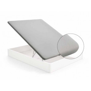 BASE TAPIZADA MOD. LUXE 135 X 190 3D PLATA KOALA BEDS