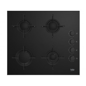 PLACA CRISTAL-GAS BEKO HING64120SB GAS BUTANO 65CM 4 QUEMADORES