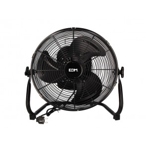 VENTILADOR INDUSTRIAL DE SUELO OSCILANTE NEGRO 70W Ø ASPAS 45CM 33948 EDM