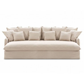 SOFA COTTON 3 PLAZAS XXL (SENTADA 120) 256 CM TELA SERIE 700 DUAL-ARENA PEDRO ORTIZ