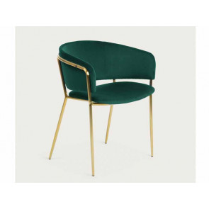 SILLA RUNNIE TERCIOPELO VERDE Y ACERO CC0297J06FR-1/1 KAVEHOME