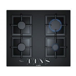 PLACA DE COCINA BOSCH PPP6A6B20 GAS NATURAL 60CM 4 QUEMADORES MARCO NEGRO