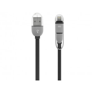 CABLE DE CARGA Y DATOS 2 EN 1 PARA MICRO USB Y CONECTOR MF USMCFN BLAUTEL