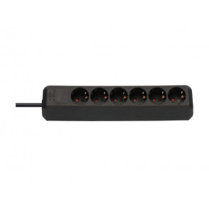 REGLETA ECO-LINE NEGRO 6 TOMAS 1159400015 BRENNENSTUHL