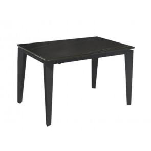 MESA EXTENSIBLE 120-170 CERAMICA 2 120 BASE DE CERÁMICA SOBRE CRISTAL TEMPLADO EN ACABADO PORTORO Y PATAS DE METAL PINTADO EN ACABADO ANTRACITA OM/312/MN STONES