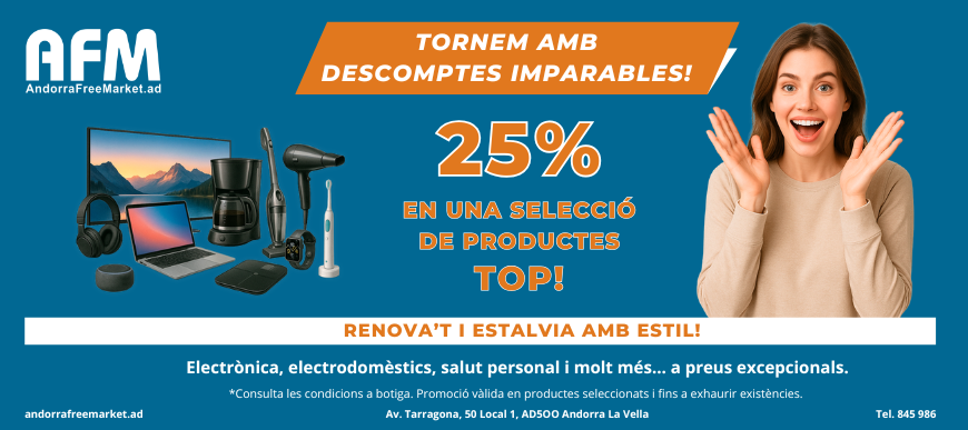 25% Descompte en una selecció de productes TOP