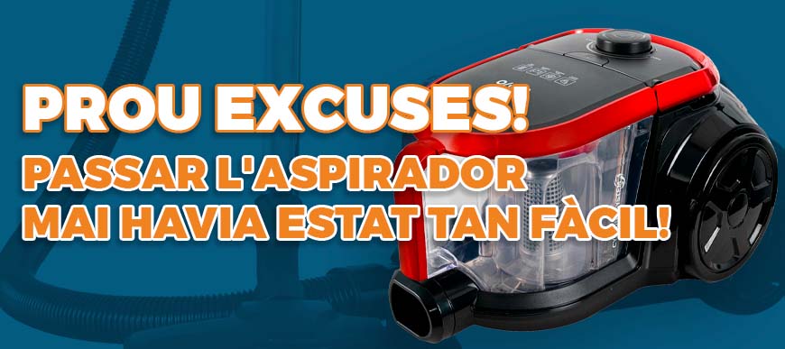 Prou excuses! Passar l'aspirador mai havia estat tan fàcil! 